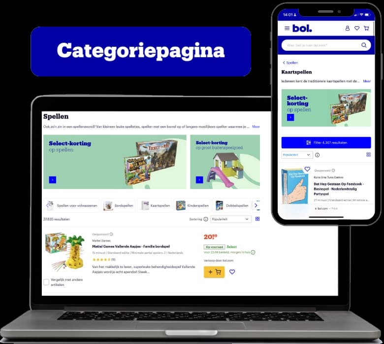 Sponsored Products binnen een categorie op Bol
